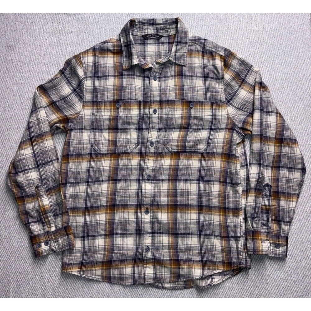 Alpine Design Men’s Plaid Flannel Button-Down Shirt Size M